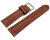 Watch strap Chestnut vegetable tanned leather lightly padded 18mm Steel