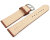 Watch strap Chestnut vegetable tanned leather lightly padded 18mm Steel