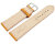 Watch strap orange vegetable tanned leather lightly padded 18mm Steel