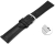 Quick release Watch strap black vegetable tanned leather lightly padded 12mm - 22mm