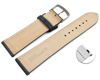Quick release Watch strap gray-blue vegetable tanned...