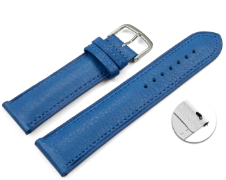 Quick release Watch strap blue vegetable tanned leather...