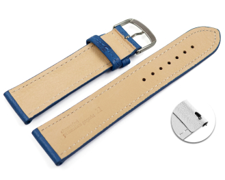 Quick release Watch strap blue vegetable tanned leather...