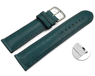 Quick release Watch strap dark green vegetable tanned...