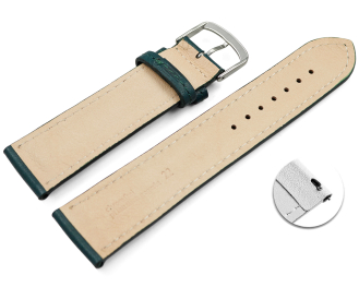 Quick release Watch strap dark green vegetable tanned...