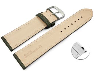 Quick release Watch strap Khaki vegetable tanned leather...