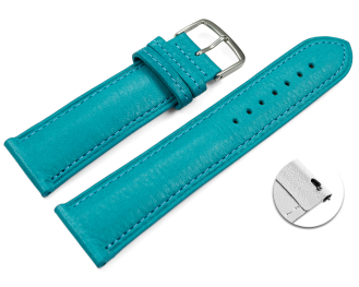 Quick release Watch strap turquoise vegetable tanned...