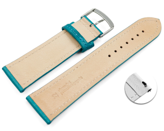 Quick release Watch strap turquoise vegetable tanned...