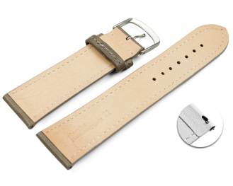 Quick release Watch strap taupe vegetable tanned leather...