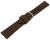 Watch strap dark brown rough suede 18mm 20mm
