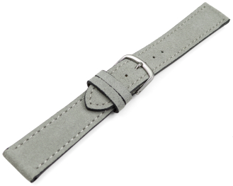 XL Watch strap light gray rough suede 18mm 20mm