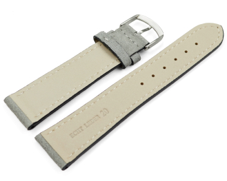 XL Watch strap light gray rough suede 18mm 20mm
