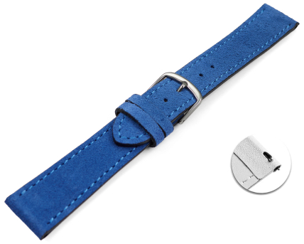 Quick release Watch strap Royal blue rough suede 18mm 20mm