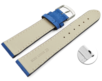 Quick release Watch strap Royal blue rough suede 18mm 20mm