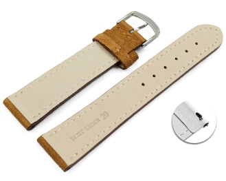 Quick release Watch strap light brown rough suede 18mm 20mm
