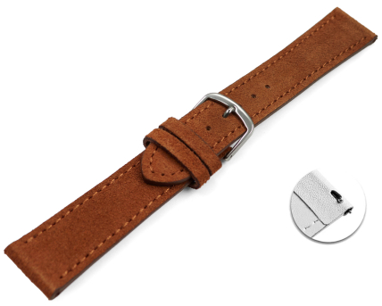 Quick release Watch strap Brandy rough suede 18mm 20mm