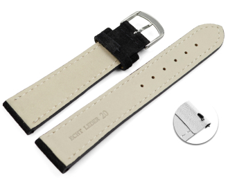 XS Quick release Watch strap black rough suede 18mm 20mm