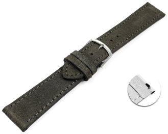 XS Quick release Watch strap dark gray rough suede 18mm 20mm