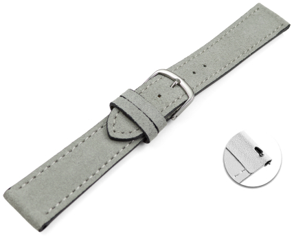 XS Quick release Watch strap light gray rough suede 18mm 20mm