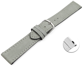 XS Quick release Watch strap light gray rough suede 18mm 20mm