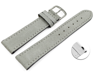 XS Quick release Watch strap light gray rough suede 18mm 20mm