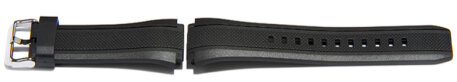 Casio Replacement Band Silver Tone Buckle for EF-552PB, EF-522 - Black Rubber
