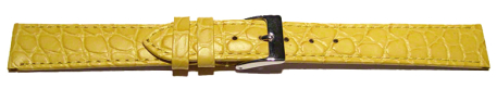 Quick release Watch strap genuine leather Safari yellow 12mm 14mm 16mm 18mm 20mm 22mm