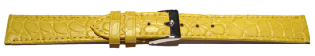Quick release Watch strap genuine leather Safari yellow 12mm 14mm 16mm 18mm 20mm 22mm