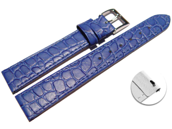 Quick release Watch strap genuine leather Safari blue 12mm 14mm 16mm 18mm 20mm 22mm