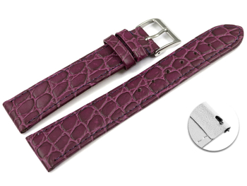 Quick release Watch strap genuine leather Safari eggplant 12mm 14mm 16mm 18mm 20mm 22mm