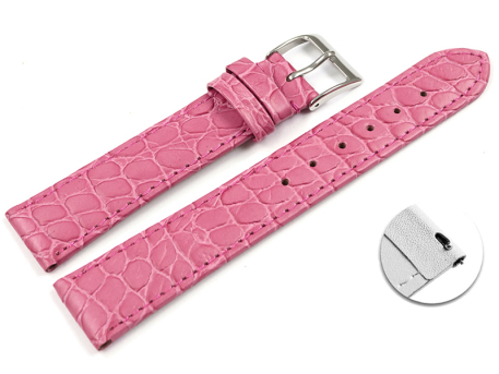 Quick release Watch strap genuine leather Safari Pink...