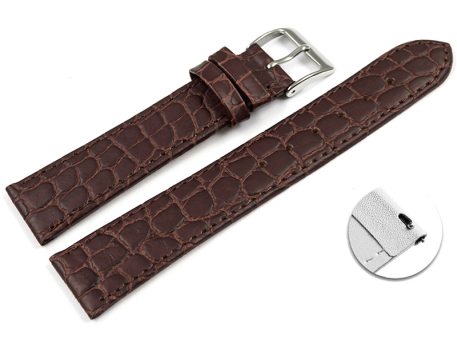 Quick release Watch strap genuine leather Safari Dark...