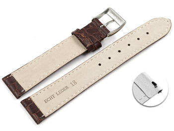 Quick release Watch strap genuine leather Safari Dark Brown 12mm 14mm 16mm 18mm 20mm 22mm