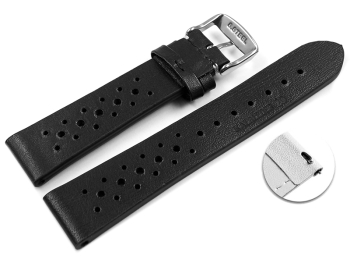 XL Quick Release Breathable Perforated Black Leather...