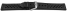XL Quick Release Breathable Perforated Black Leather Watch Strap 18mm 20mm 22mm 24mm