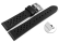 XL Quick Release Breathable Perforated Black Leather Watch Strap 18mm 20mm 22mm 24mm