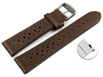 XL Quick Release Breathable Perforated Dark Brown Leather...