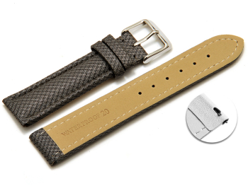 Quick release Watch band padded HighTech material textile look light gray 18mm 20mm 22mm 24mm