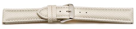 Quick release Watch band padded HighTech material textile look white 18mm 20mm 22mm 24mm