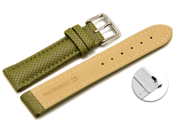 Quick release Watch band padded HighTech material textile look green 18mm 20mm 22mm 24mm