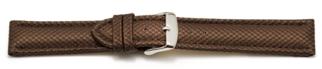 Quick release Watch band padded HighTech material textile look brown 18mm 20mm 22mm 24mm