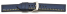 Quick release Watch band HighTech textile look blue - yellow and white stitching 20mm 22mm 24mm 26mm