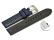 Quick release Watch band HighTech textile look blue - yellow and white stitching 20mm 22mm 24mm 26mm