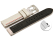 Quick release Watch band HighTech textile look white red and black stitching 20mm 22mm 24mm 26mm