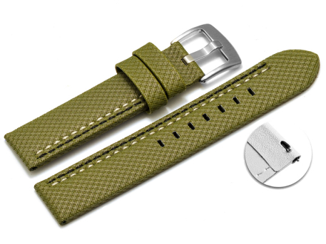 Quick release Watch band HighTech textile look green -...