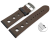 Quick release Watch strap black smooth three holes brown stitching 18mm 20mm 22mm 24mm