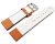 Watch strap genuine leather for fixed pins with Clip Vintage light brown 18mm 20mm 22mm 24mm