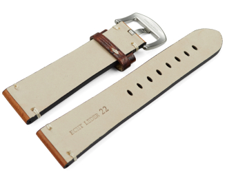Vintage style watch strap dark brown 18mm 20mm 22mm 24mm