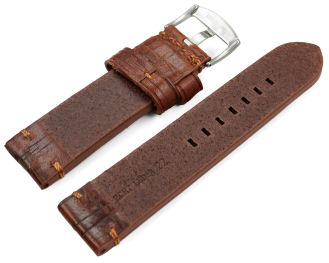 Vintage style watch strap light brown 20mm 22mm 24mm