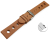 Quick release Watch Strap perforated Berlin Genuine leather Soft Vintage light brown 18mm 20mm 22mm